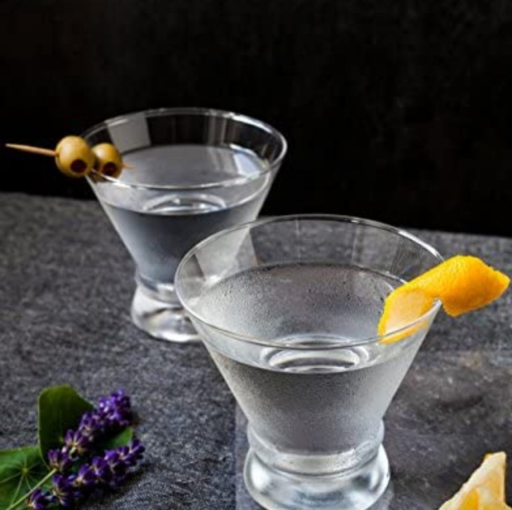 JoyJolt 4-Piece Afina Cocktail Glasses Set, Martini Glasses- 8-Ounces